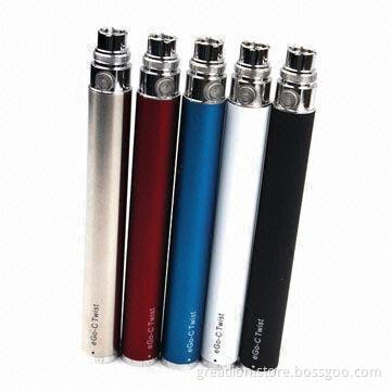 Variable Voltage eGo-C Batteries, 650/900/1100/1,300mAh High-capacity, 3.2 to 4.8V Voltage